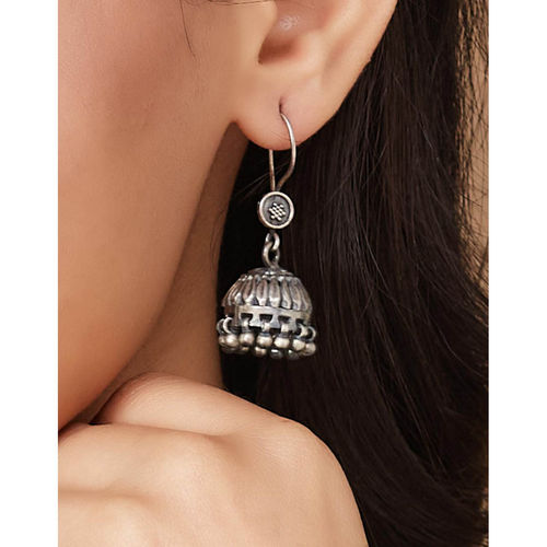 Buy Fabindia Women Silver Jhumka Earrings Online