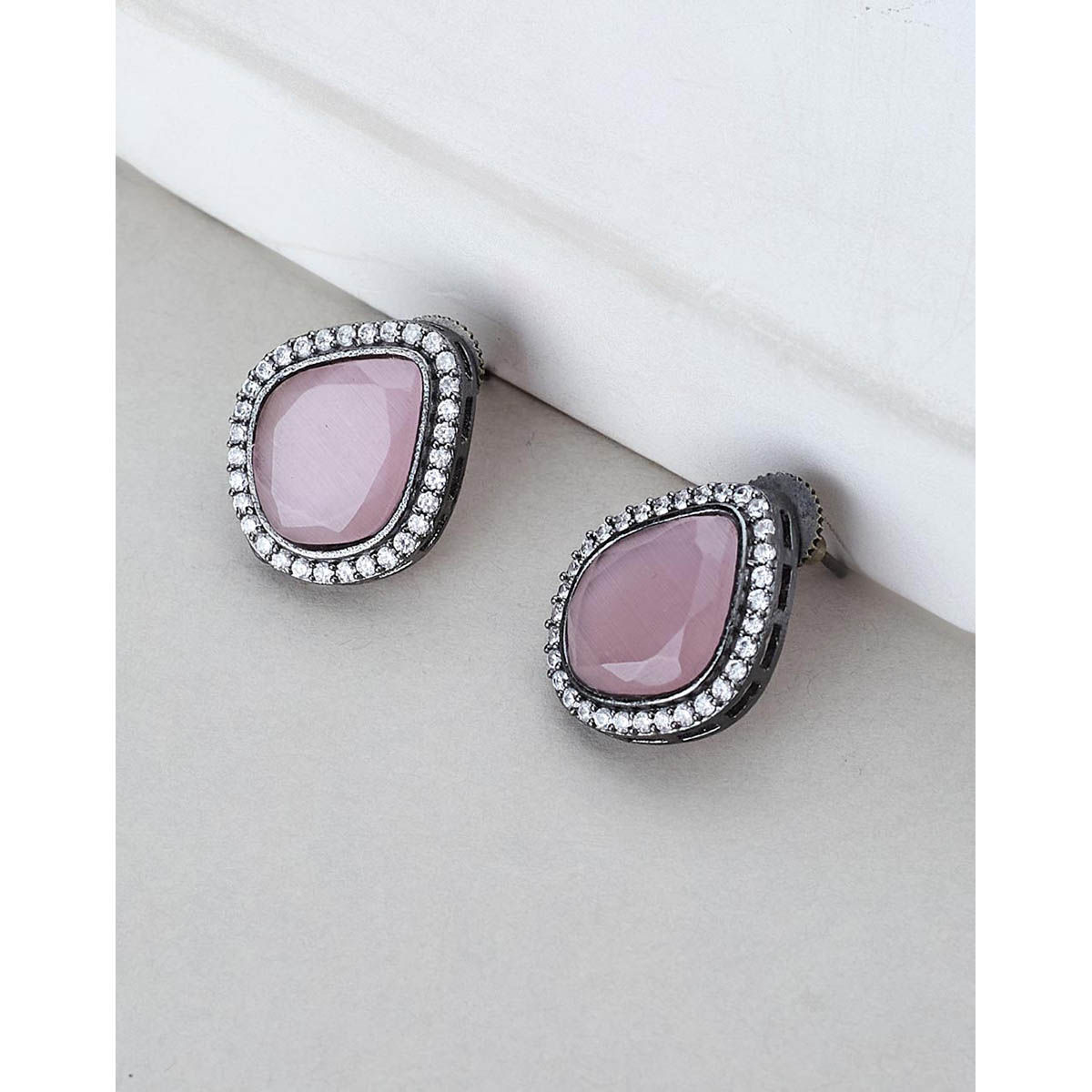 Buy Fabindia Women Metal Pink Big Stud Earrings Online