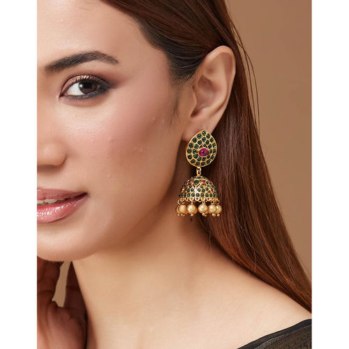 Buy Fabindia Women Multi-Color Metal Jhumka Earrings Online