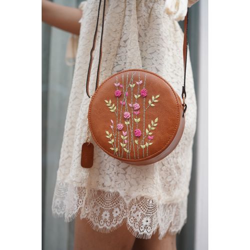 embroidered sling bags