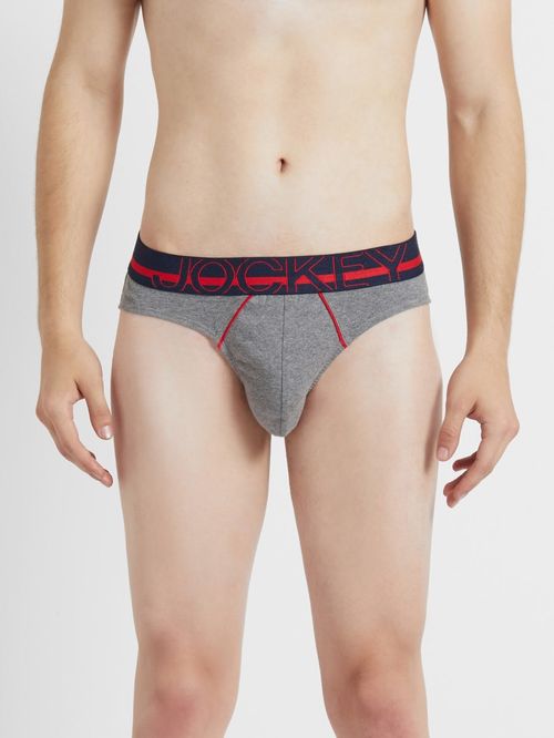 Buy Jockey Mid Grey Melange Modern Brief Pack of 2 : Style Number - US17  Online