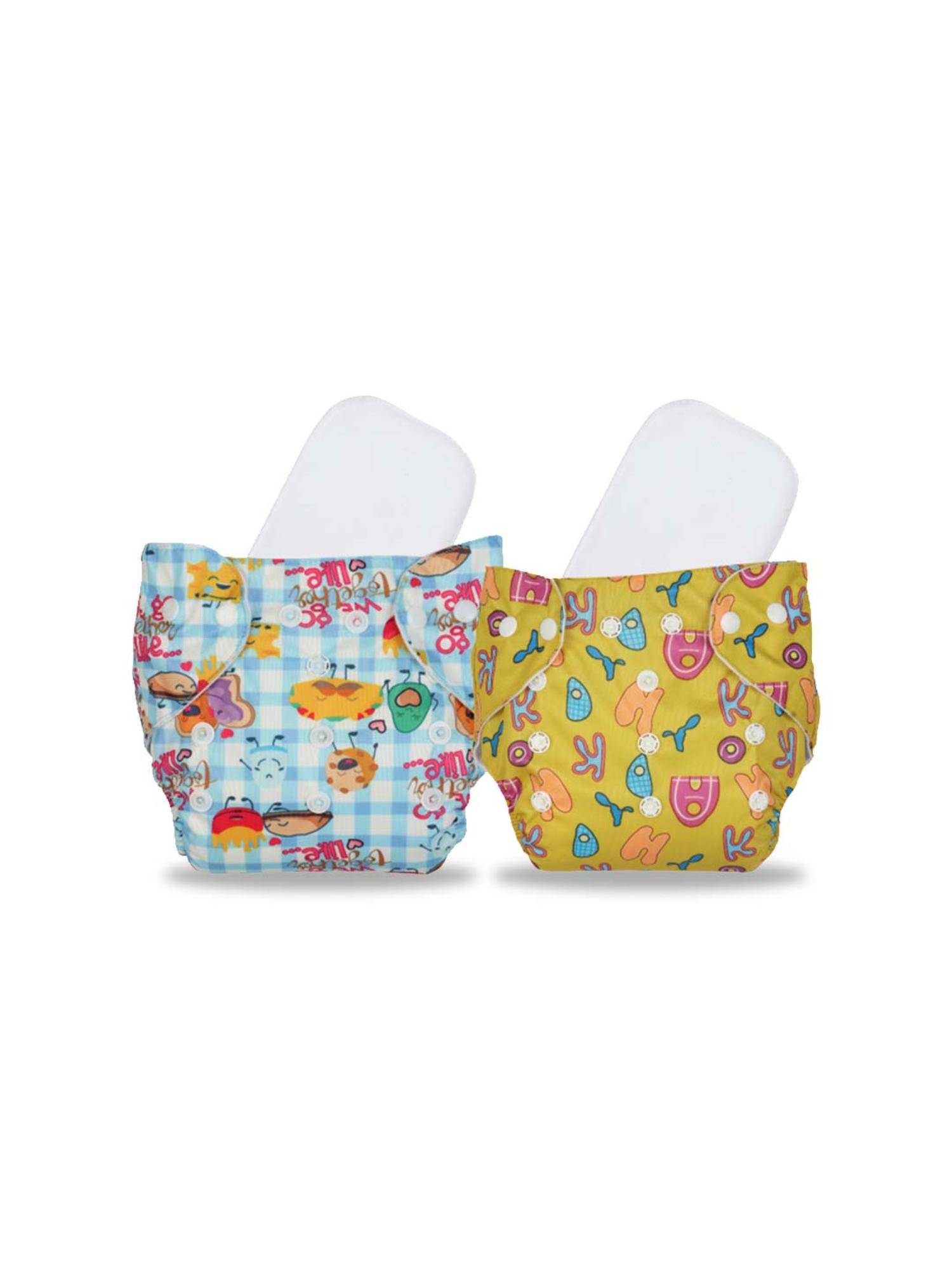 Chinmay Kids Multi-Color Printed Reusable, Washable and Adjustable Cloth Diaper