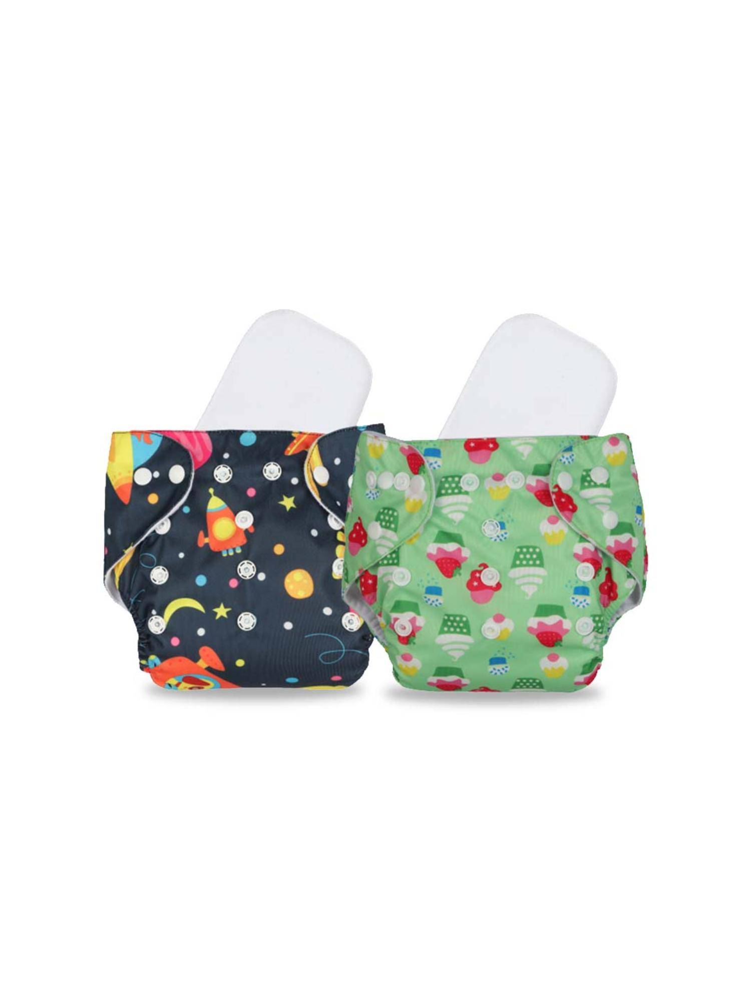 Chinmay Kids Multi-Color Printed Reusable, Washable and Adjustable Cloth Diaper