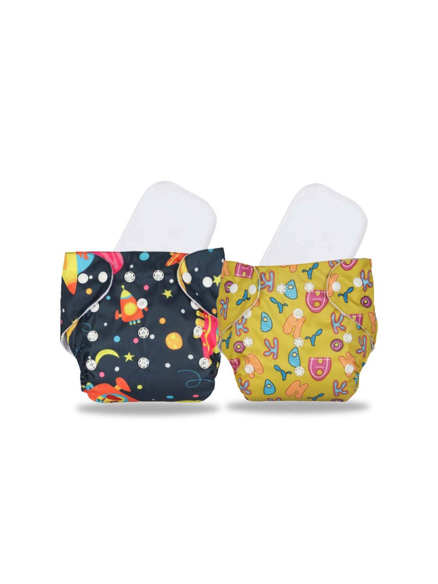 Chinmay Kids Multi-Color Printed Reusable, Washable and Adjustable Cloth Diaper