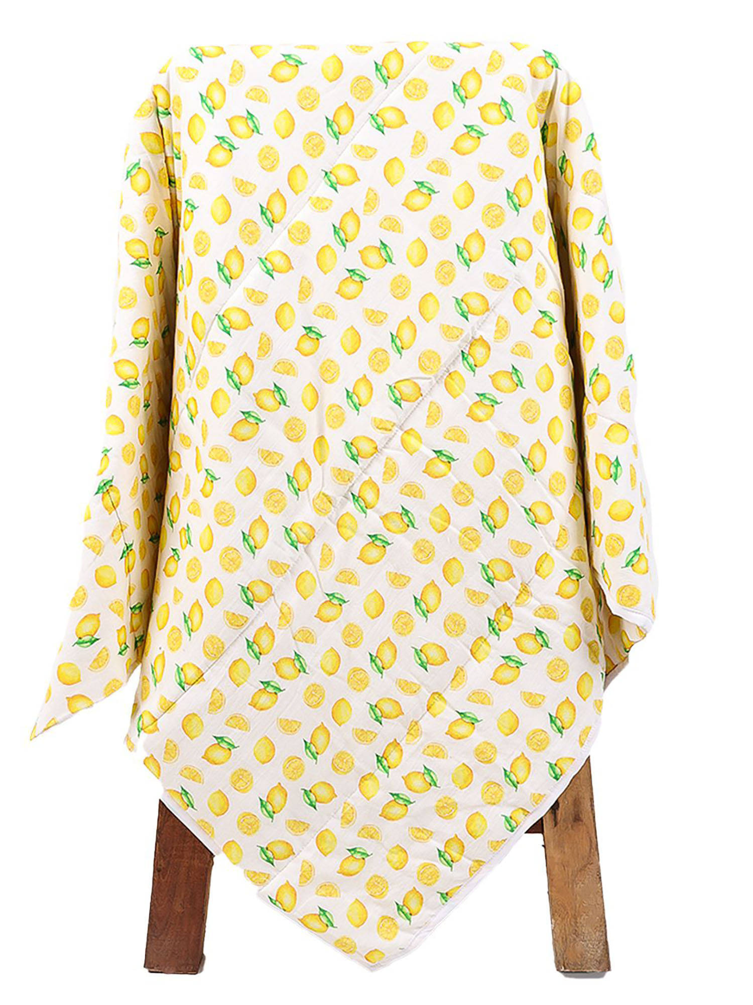 Moms Home AC Quilt Lemon Print Blanket Cum Bedspread