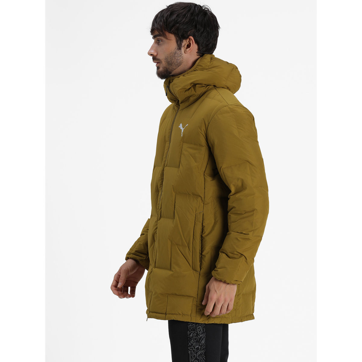 Puma downguard 600 store long jacket olive