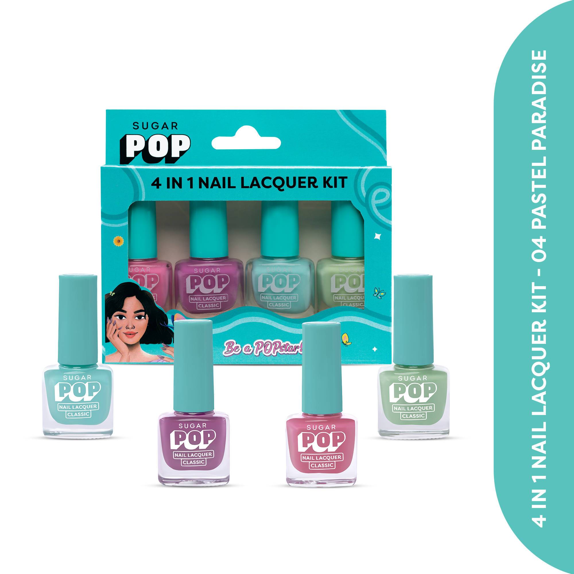 SUGAR POP 4 In 1 Nail Lacquer Kit - 04 Pastel Paradise