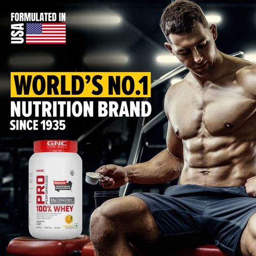 GNC Pro Performance 100% Whey Protein - 4 lbs - Mango Smoothie - GNC India