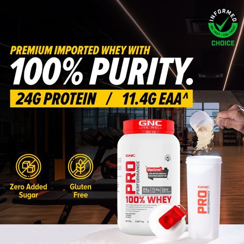 GNC Pro Performance 100% Whey Protein - 4 lbs - Mango Smoothie - GNC India