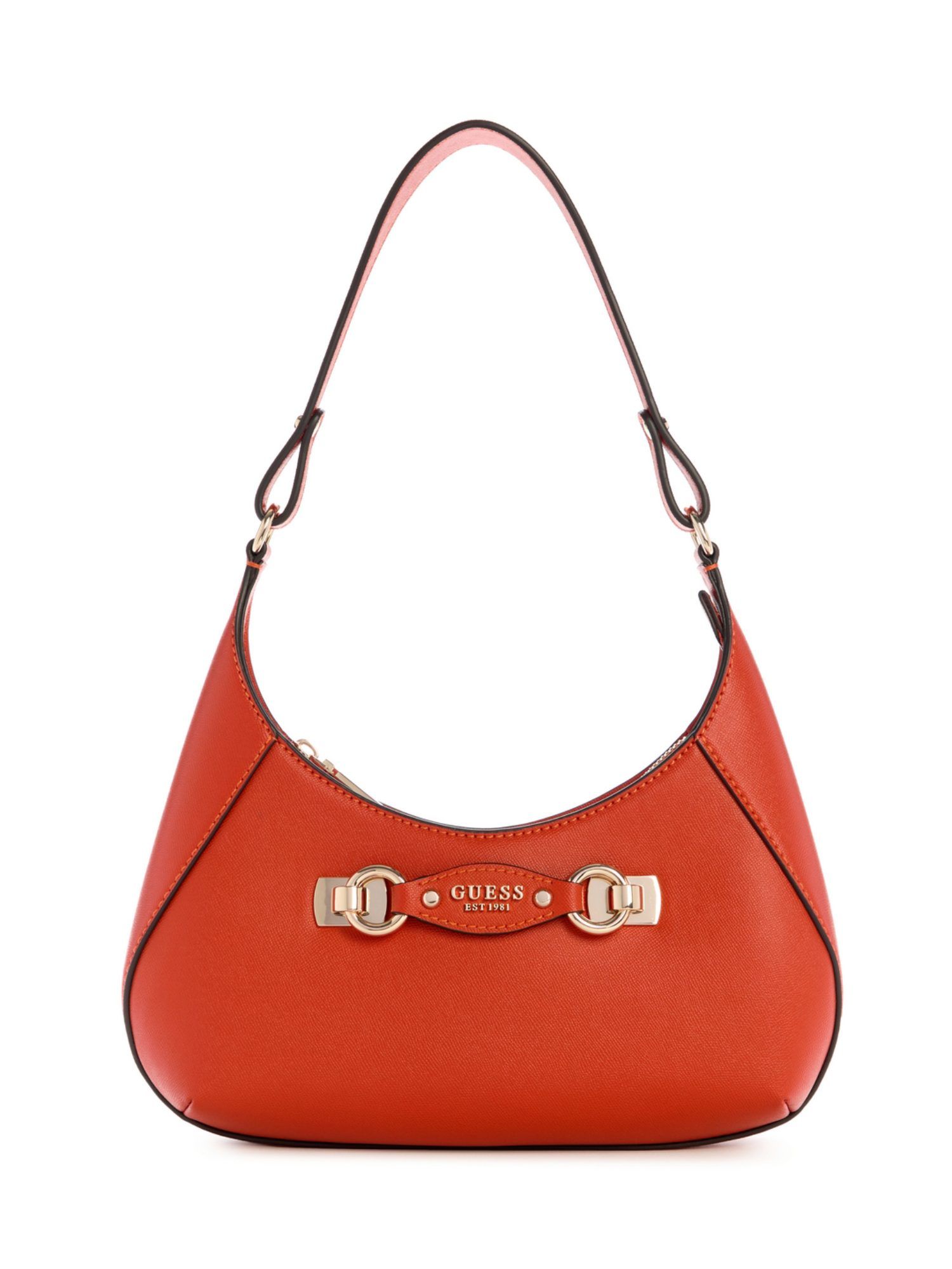Buy Guess Chili Textured Mimina Top Zip Handbag Online