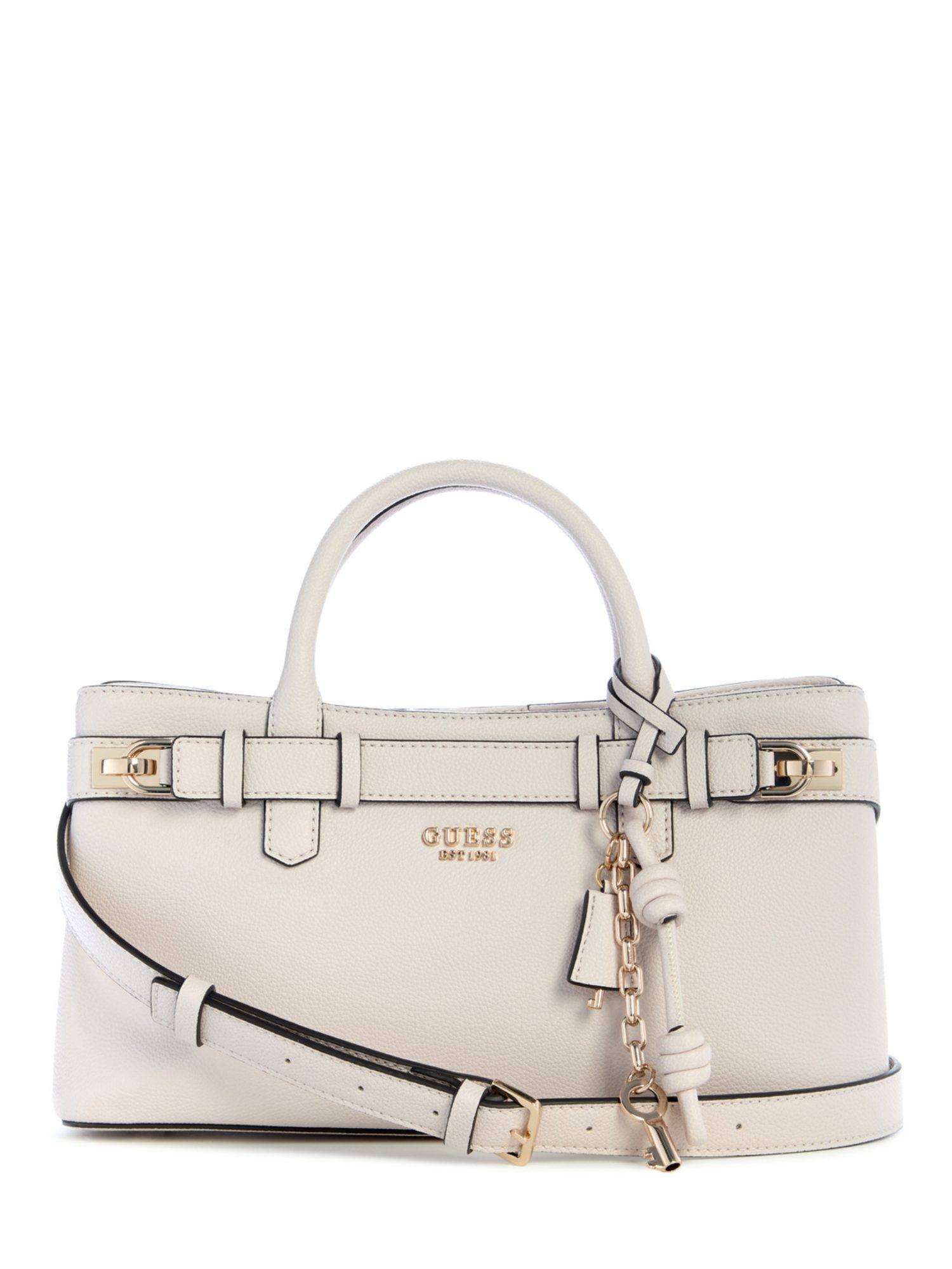 Guess Stone Solid Gregoria Girlfriend Satchel Bag with Detachable Strap