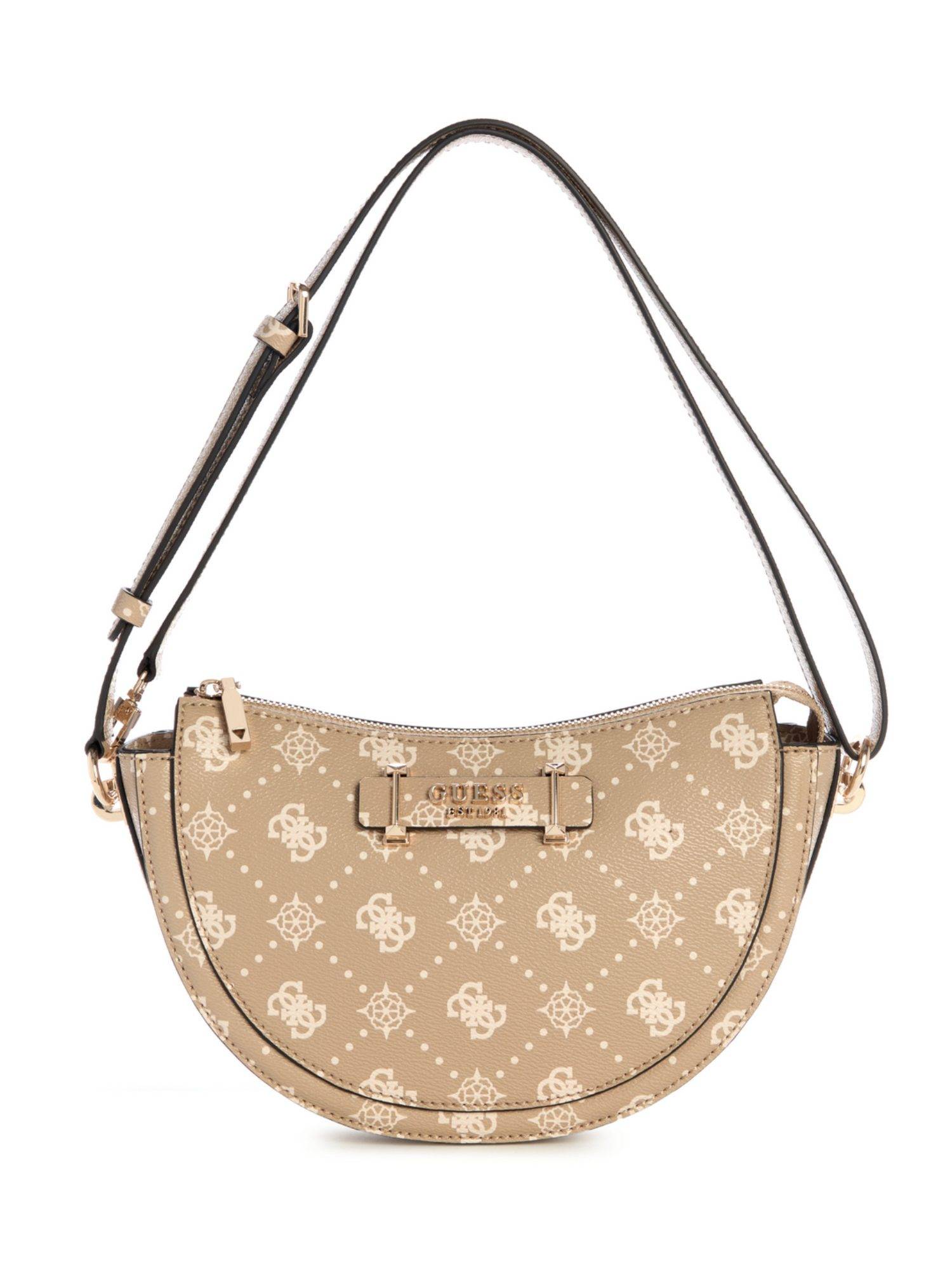 Guess Biscotti Logo Printed Silia Handbag