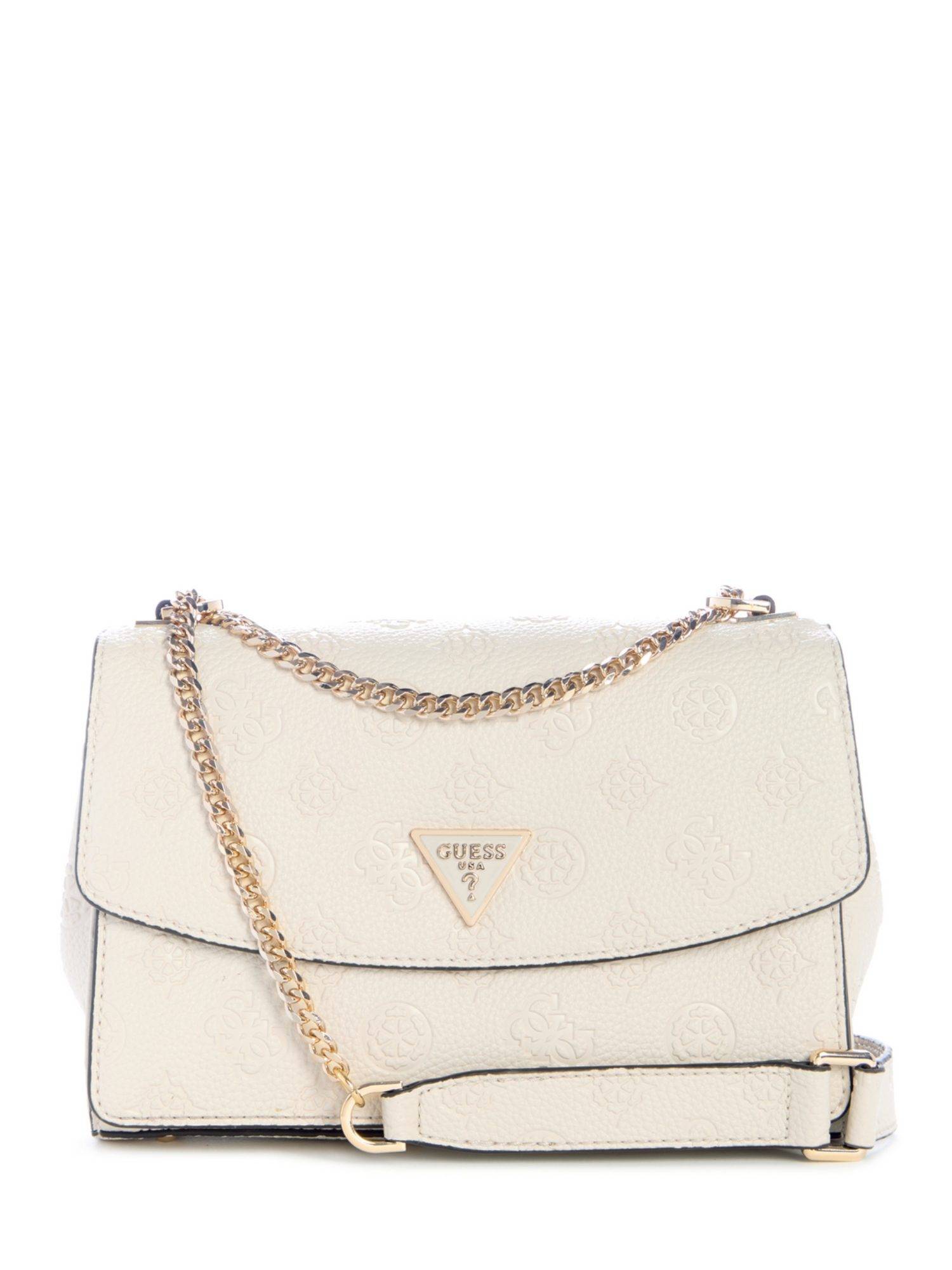 Guess Bone Logo Embossed Monogram Cresidia Crossbody Sling Bag
