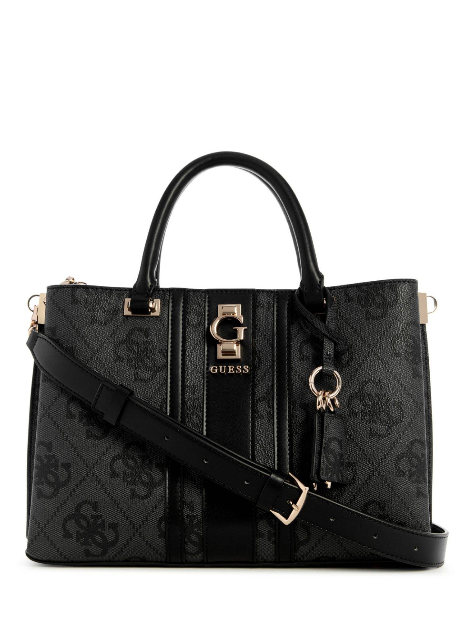 Guess Coal Logo Printed Erenia Girlfriend Satchel Bag