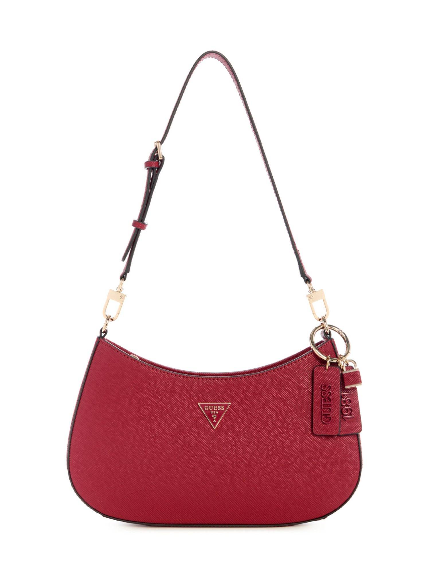 Guess Garnet Textured Noelle Top Zip Handbag