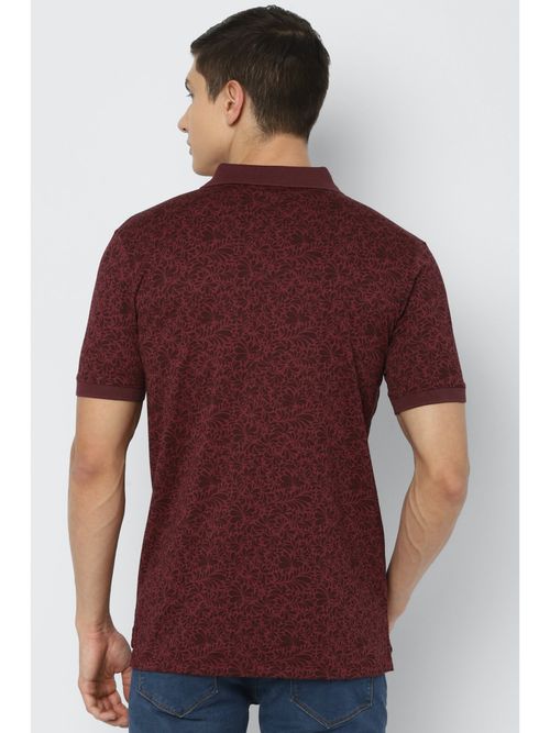 LOUIS PHILIPPE Printed Men Polo Neck Red T-Shirt - Buy LOUIS PHILIPPE  Printed Men Polo Neck Red T-Shirt Online at Best Prices in India