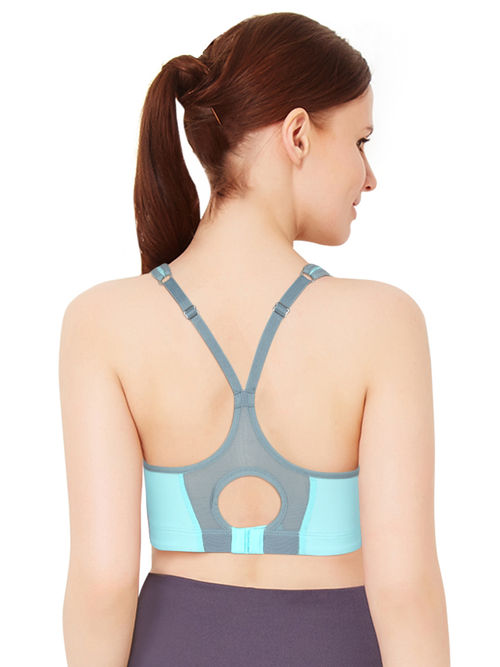 Padded sports bra with adjustable straps