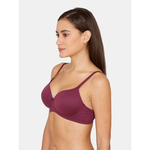 Buy Rosaline Padded Non Wired 3/4th Coverage T-Shirt Bra - Lilac