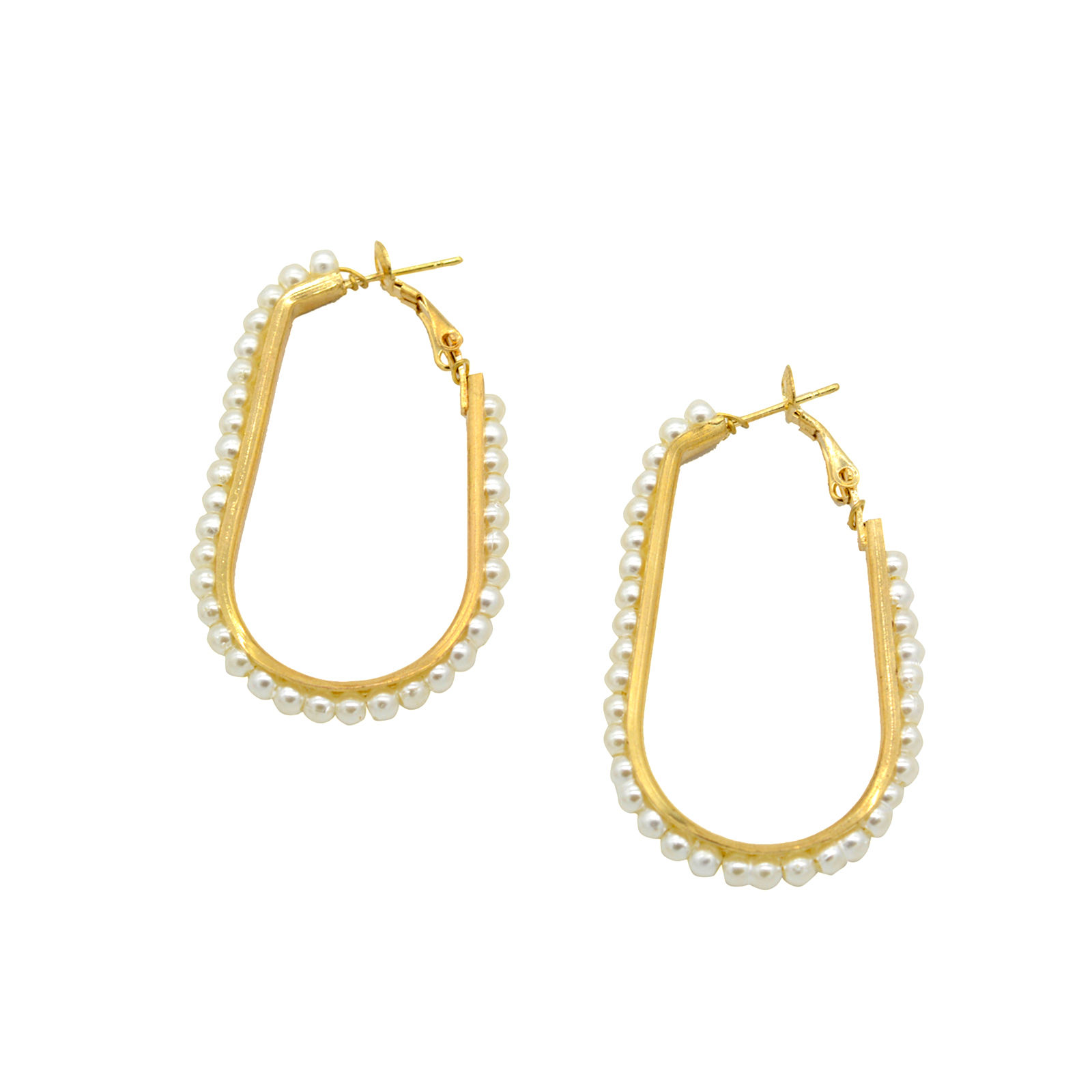 Buy Joker & Witch Debbie Pearl Gold Hoop Earrings Online