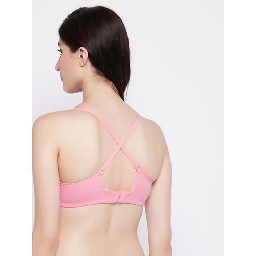 Pink Padded Demi Non-Wired T-shirt Bra