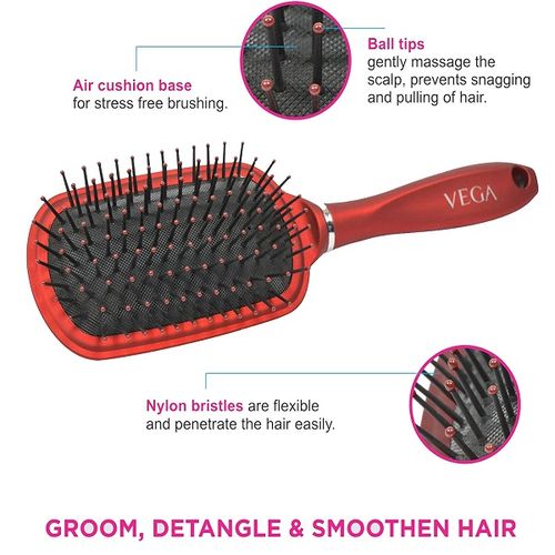 VEGA Basic Hair Brush (Color May Vary)(E11-PB): Buy VEGA Basic Hair Brush  (Color May Vary)(E11-PB) Online at Best Price in India | Nykaa