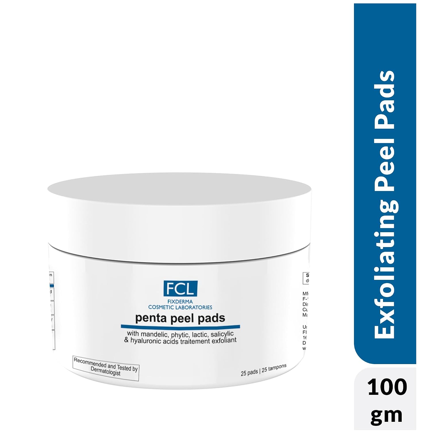 FCL Penta Peel Pads, Exfoliant, Removes Dead Cells, Fine Lines, Wrinkles & Safe Peeling Pads