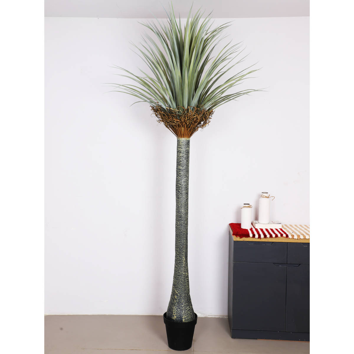 ARICK DECOR Artificial Green Yucca Palm Trees with Pot (7.5 Feet)