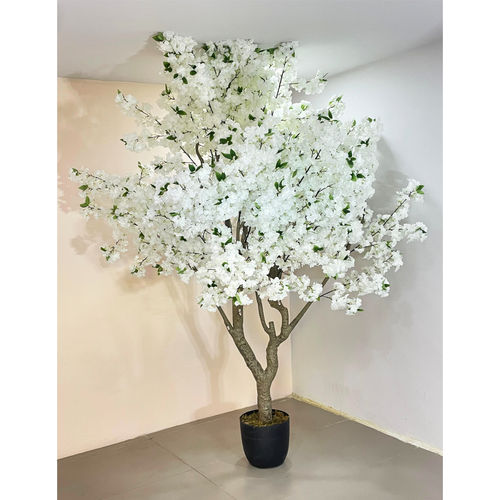 Buy ARICK DECOR Artificial White Blossom Flowers Plant Trees with Pot (8.2  Feet) Online