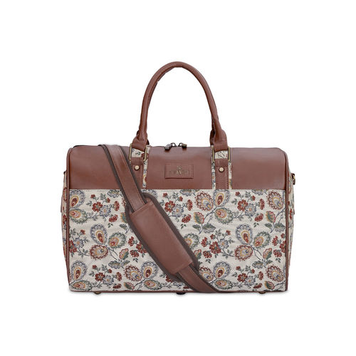 Buy The Clownfish Brown Off White Brooklyn Tapestry Faux Leather