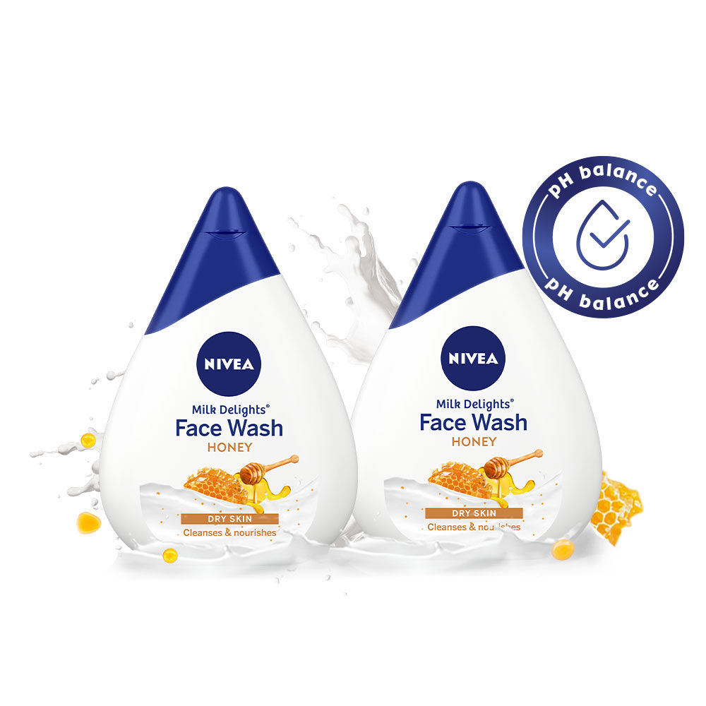 NIVEA Milk Delights Moisturizing Honey Face Wash Pack Of 2