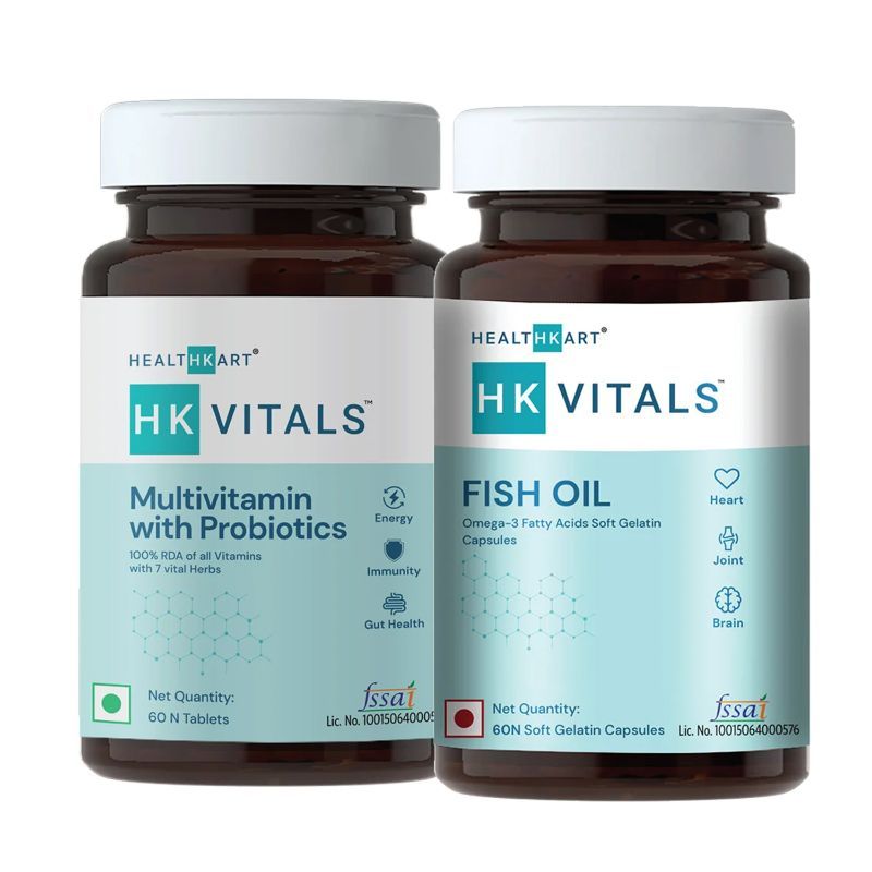 HealthKart Hk Vitals Multivitamin With Probiotics & Fish Oil 1000mg