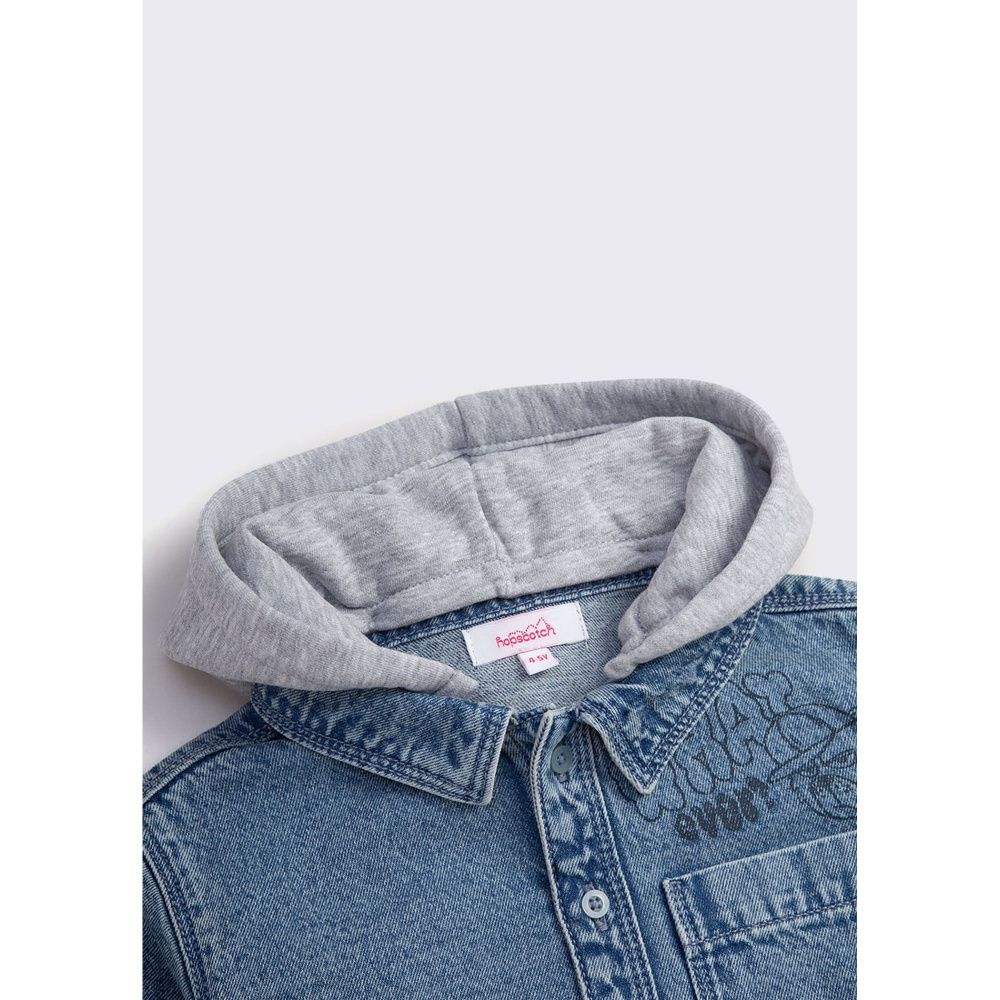 Buy Hopscotch Back Print Denim Jacket with Detachable Hood (Set of 2 ...