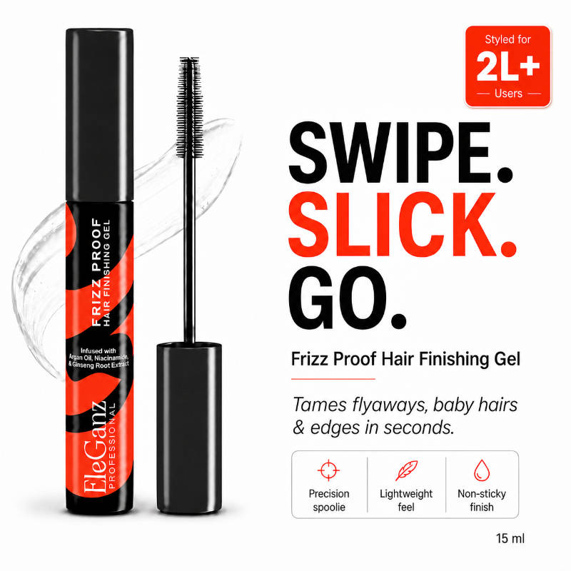 EleGanz Professional Frizz Proof Hair Finishing Gel Stick, Tames Flyaways & Baby Hairs, 10Hr Hold
