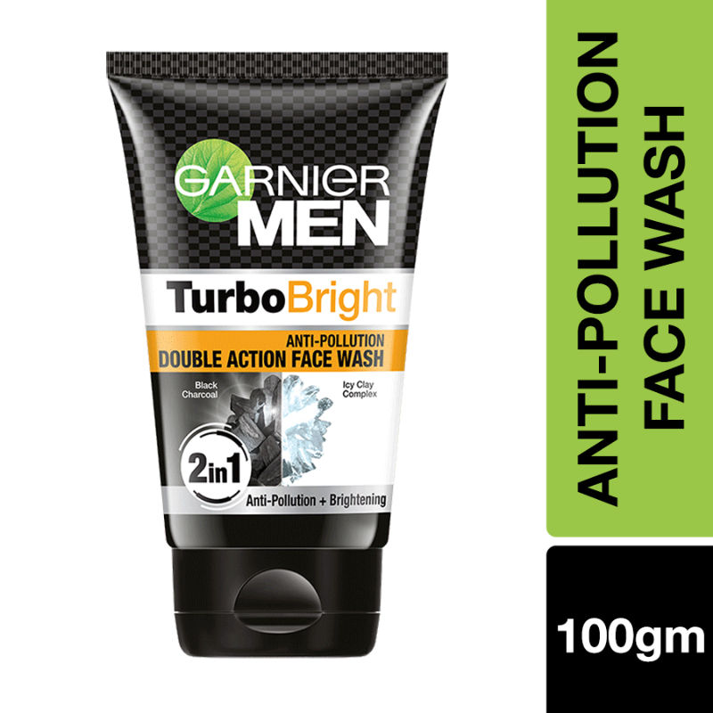 Garnier Men TurboBright Anti Pollution Double Action Face Wash
