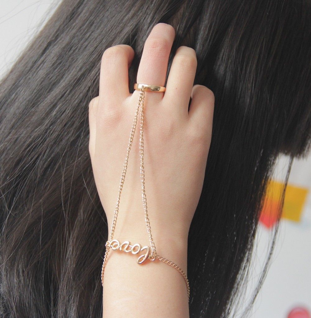 Buy Jalaja Double Pearl Ring Hand Chain Bracelet | Tarinika