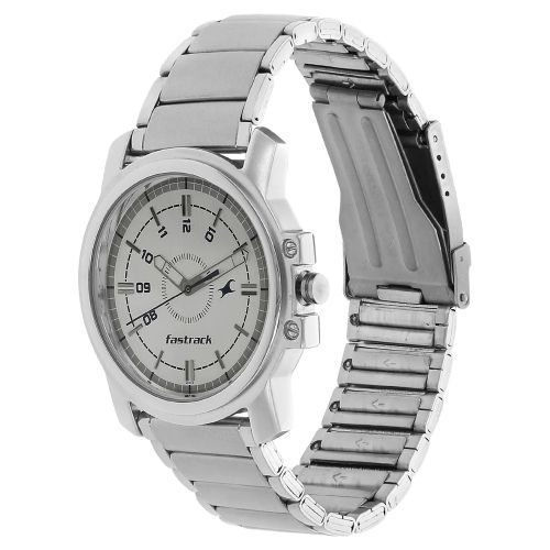 Fastrack NM3039SM01 White Dial Analog Watch For Men