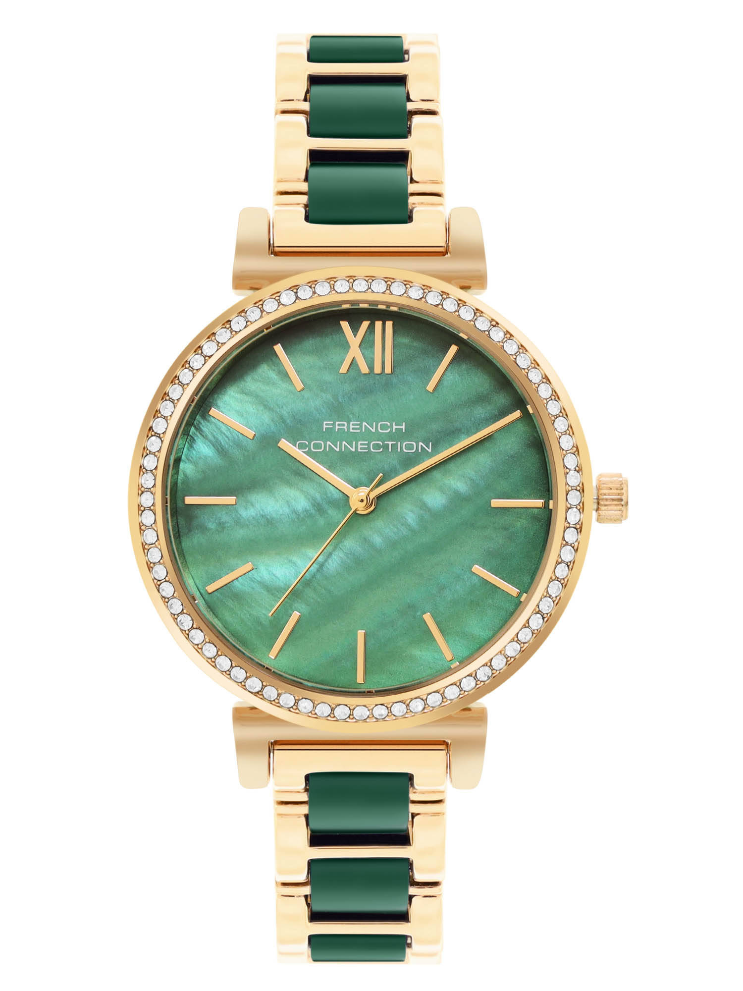French Connection Green Dial Analog Watch for Women (FCB15NGM)