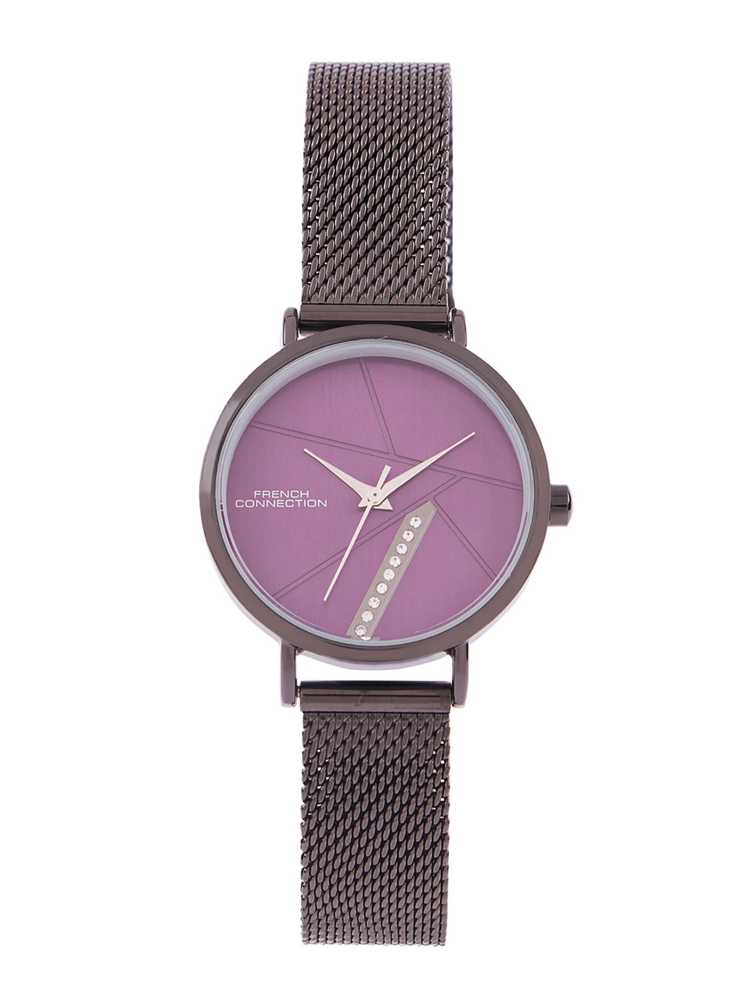 French Connection Purple Dial Analog Watch for Women (FCN0137GNM)