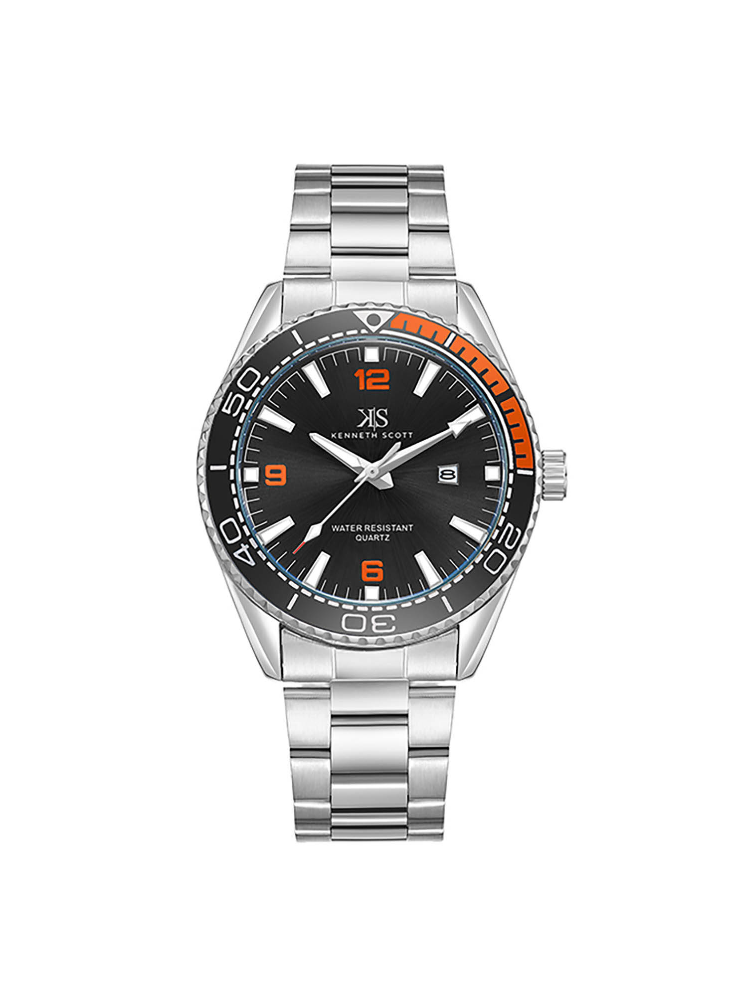 Kenneth Scott Men's Analog Black Dial Watch (K23024-Sbsb)