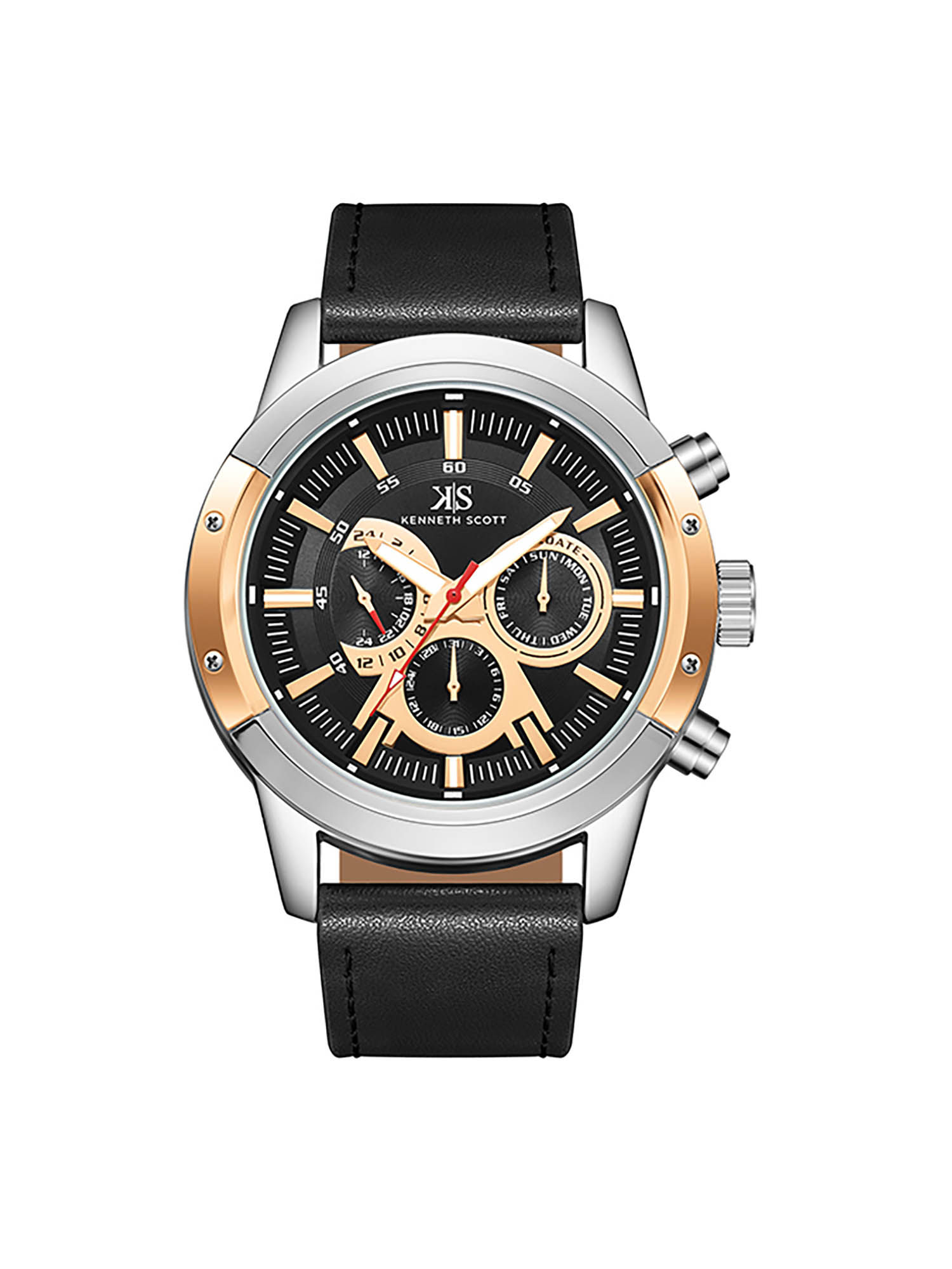 Buy Kenneth Scott Men's Analog Black Dial Watch (K24121-Slbbk) Online