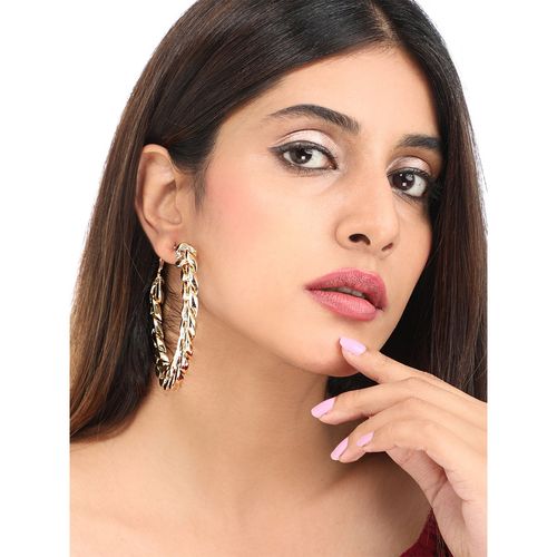 Yellow Chimes Earrings for Women and Girls Silver Gold Hoops