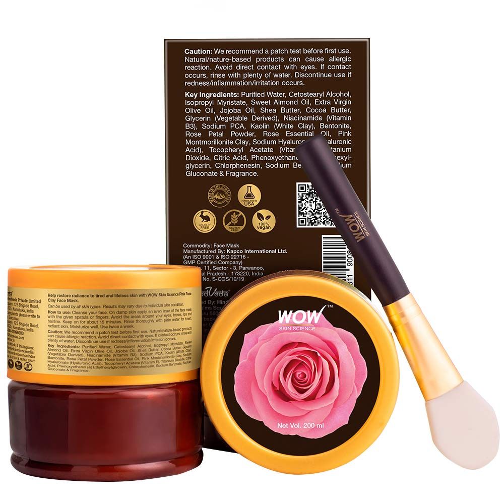 WOW Skin Science Pink Rose Clay Face Mask