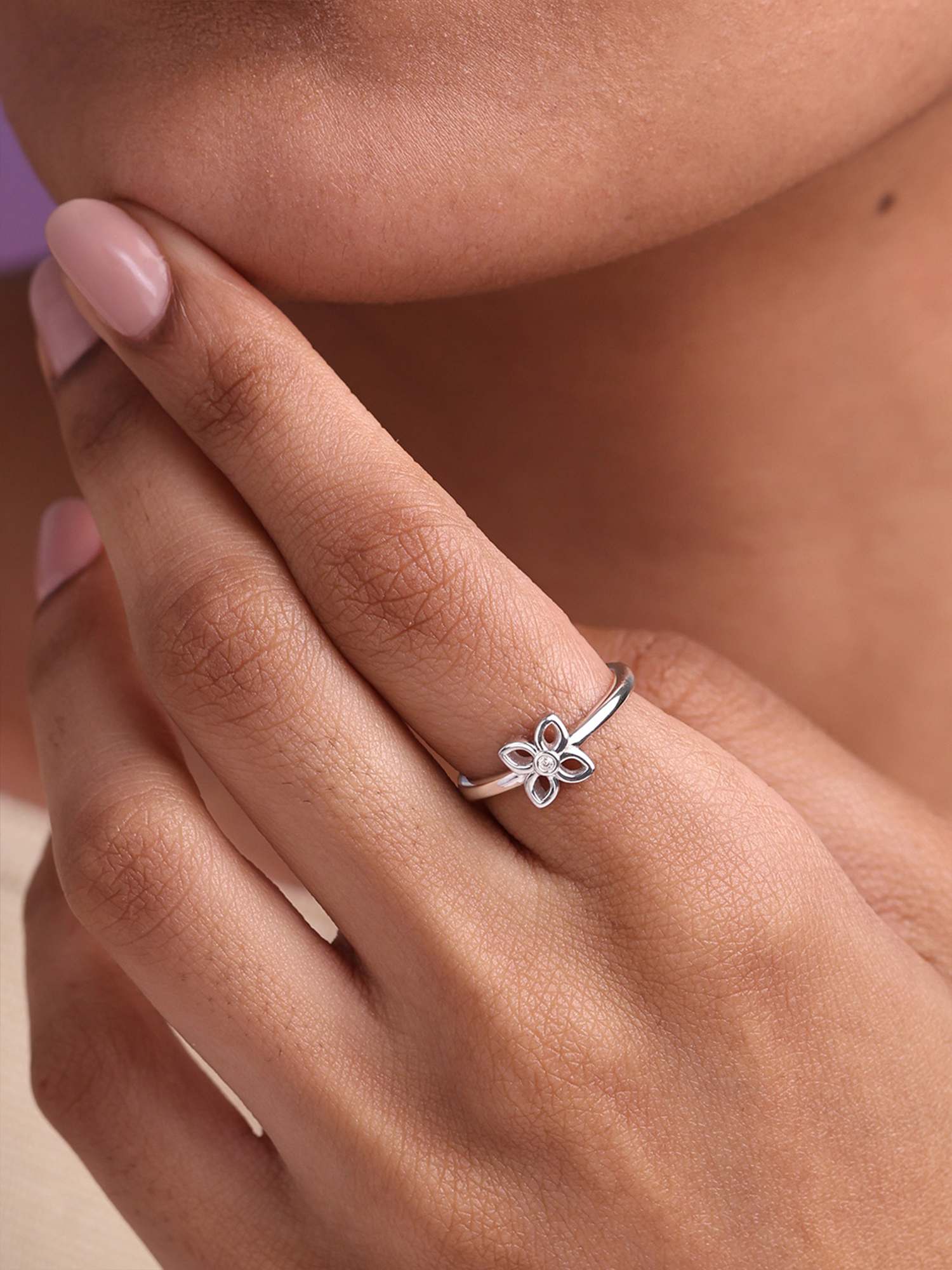 Shaya by CaratLane In Full Bloom Ring 925 Silver