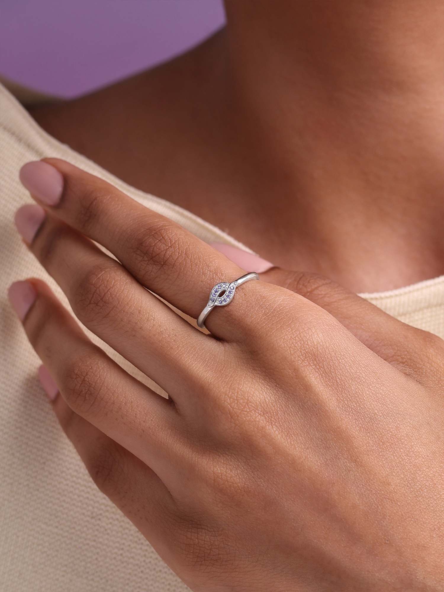 Shaya by CaratLane Ocean Ring In 925 Silver