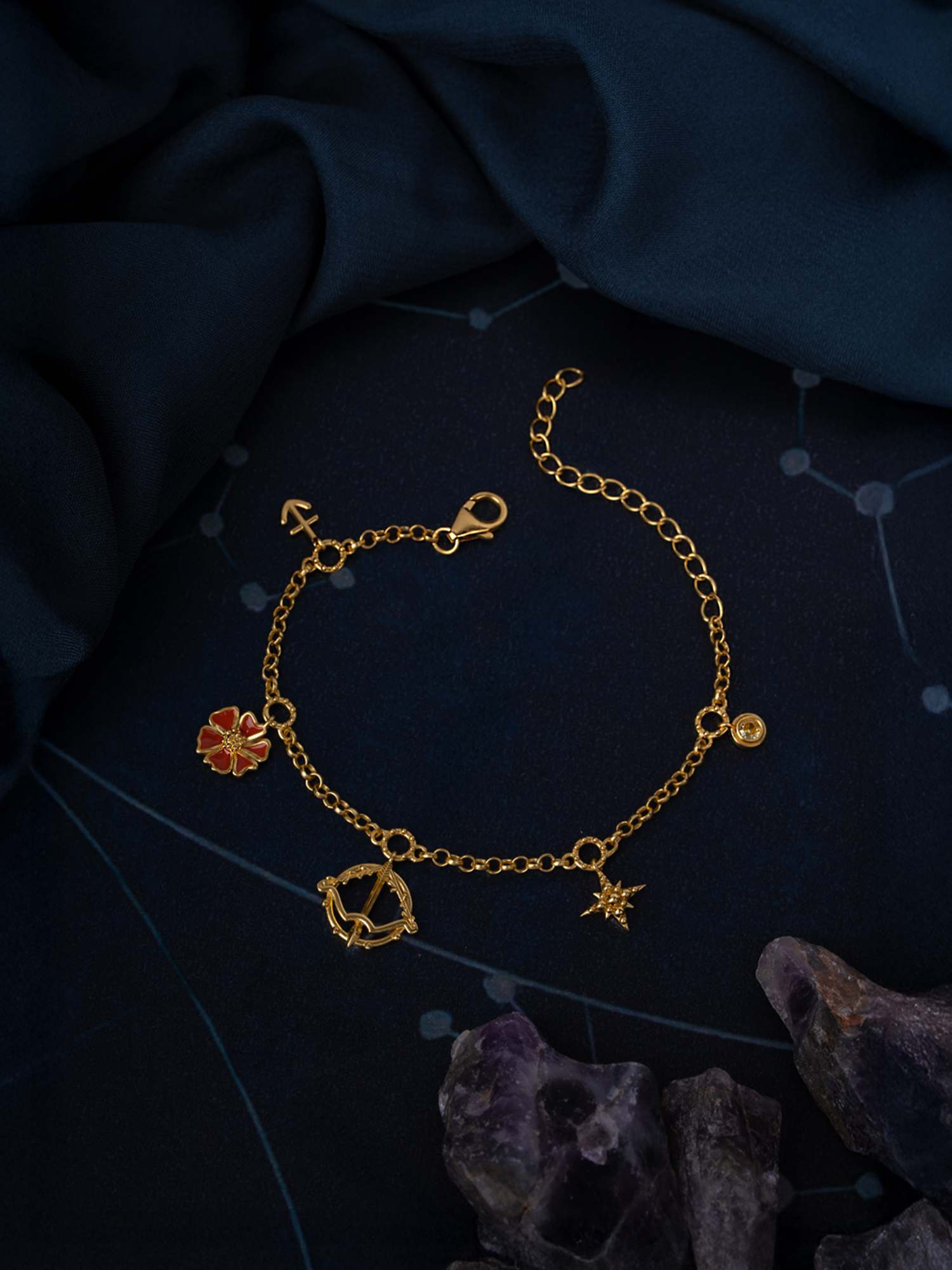 Shaya by CaratLane Sagittarius 925 Gold Plated Silver Bracelet