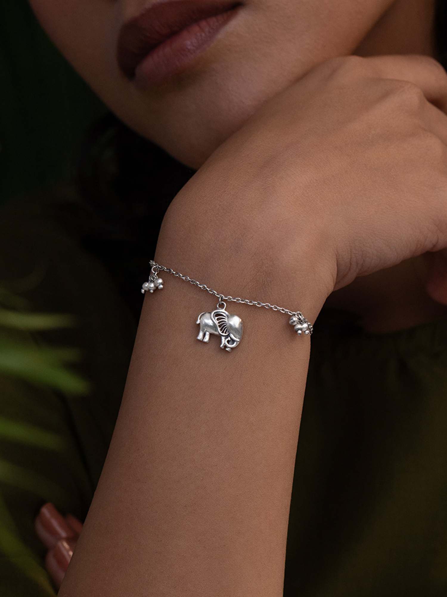 Shaya by CaratLane The Compassionate Elephant Bracelet Crafted In 925 Silver