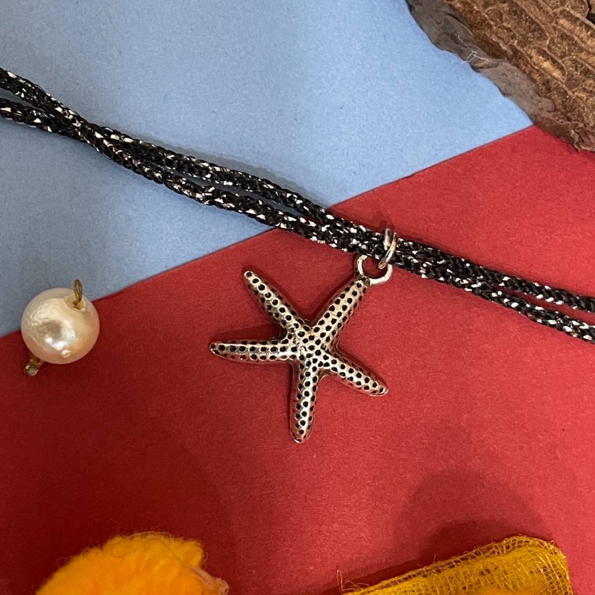 Digital Dress Room Silver Plated Starfish Charm Rakhi For Raksha Bandhan