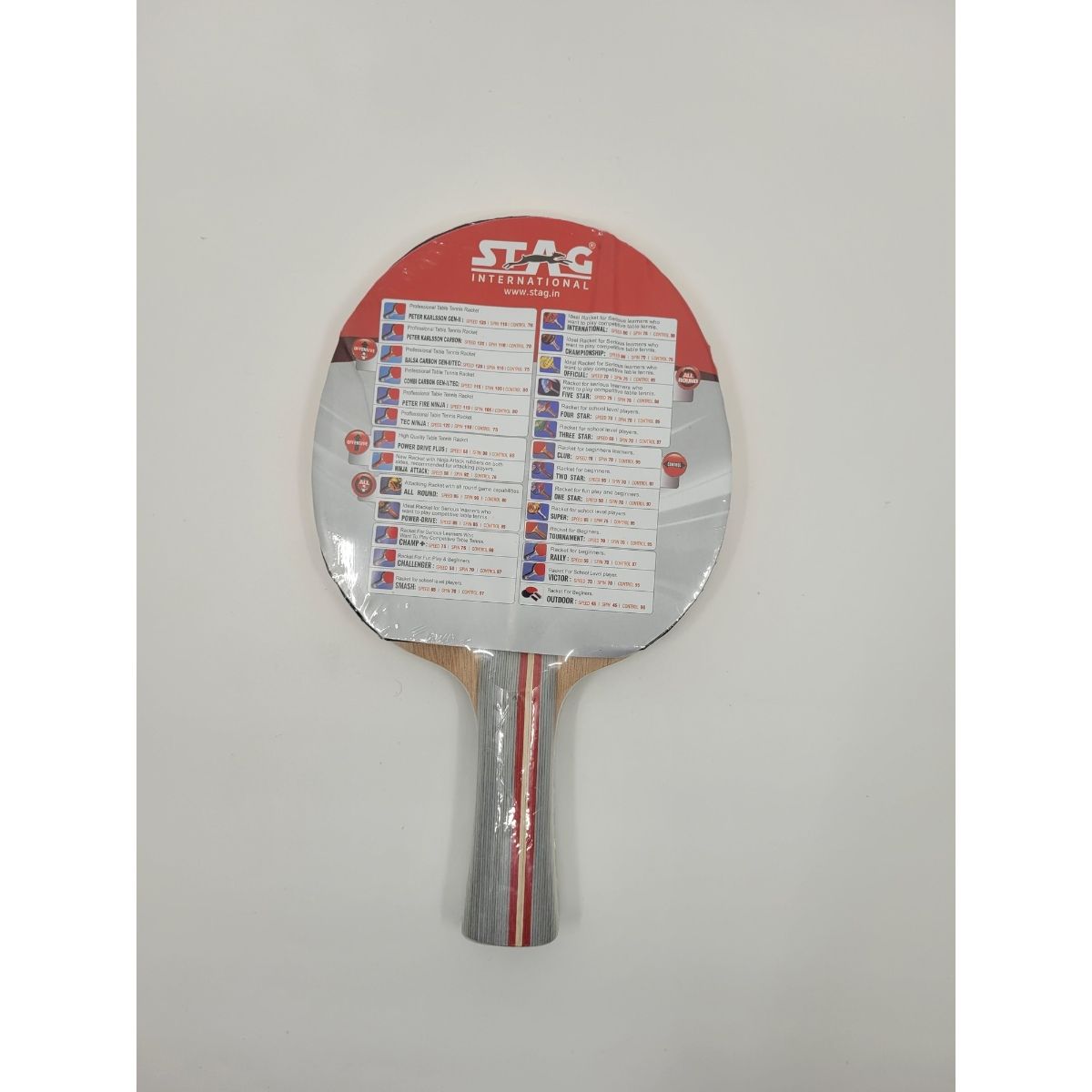 Buy STAG Power Drive TT Racket ITTF Approved Straight Online