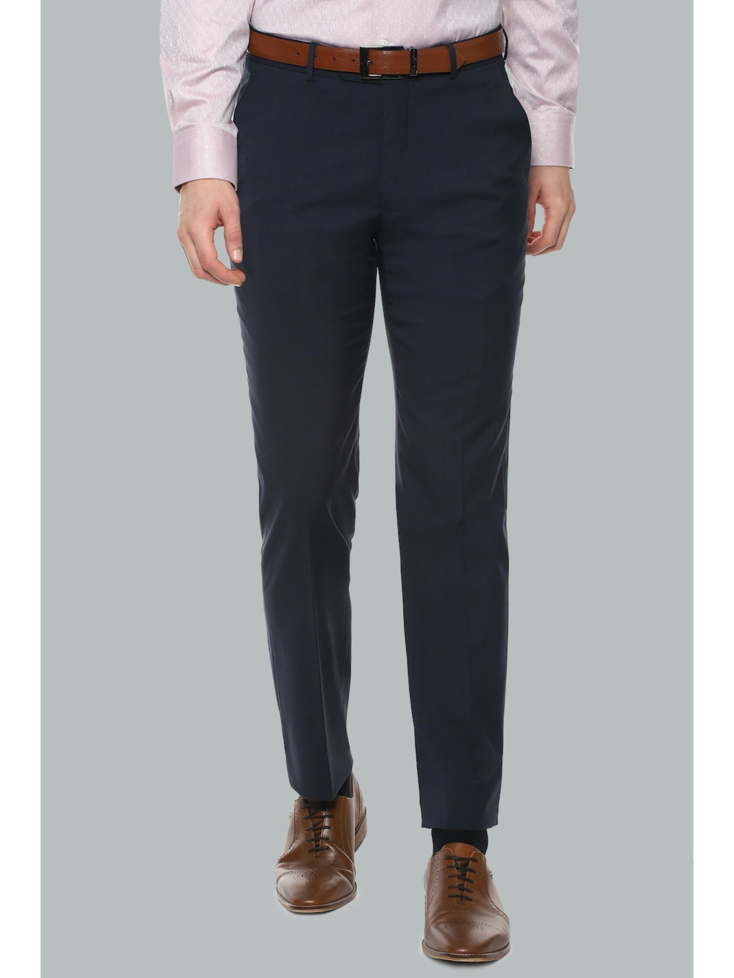 Buy Luxure By Louis Philippe Beige Slim Fit Trousers for Mens Online @ Tata  CLiQ