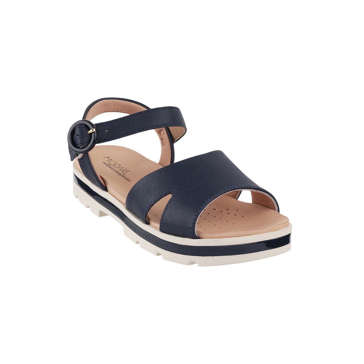 Buy BEREAL indigo Navy Blue Sandal Women (Navy Blue, numeric_6) at Amazon.in